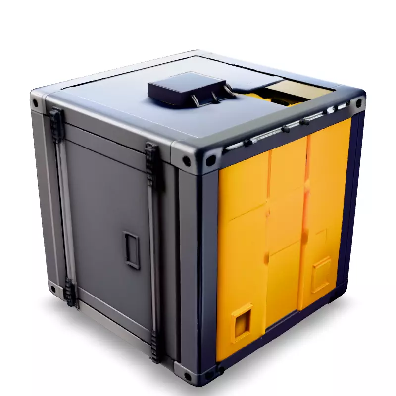 HighDetail Cargo Container 3D Model Low-poly 3D model_2