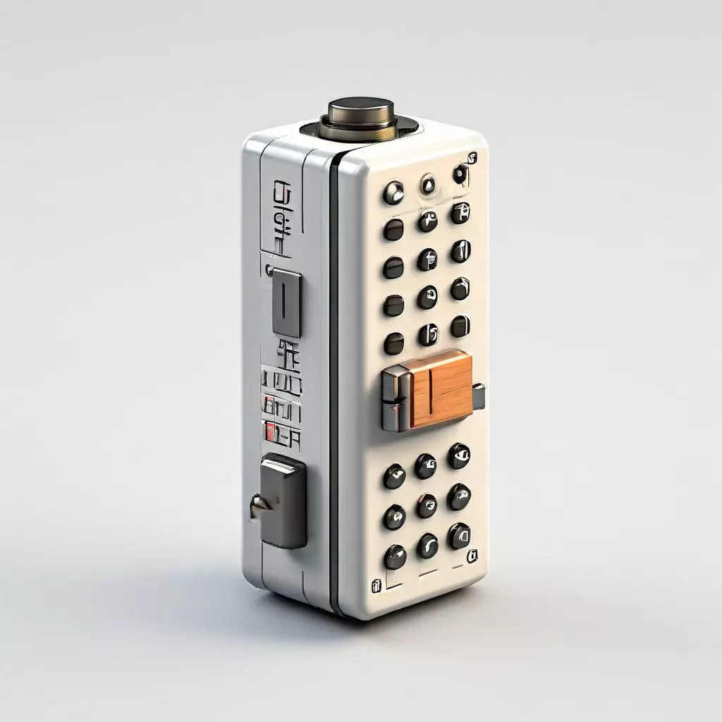 Retro Futuristic SciFi Gadget Low-poly 3D model