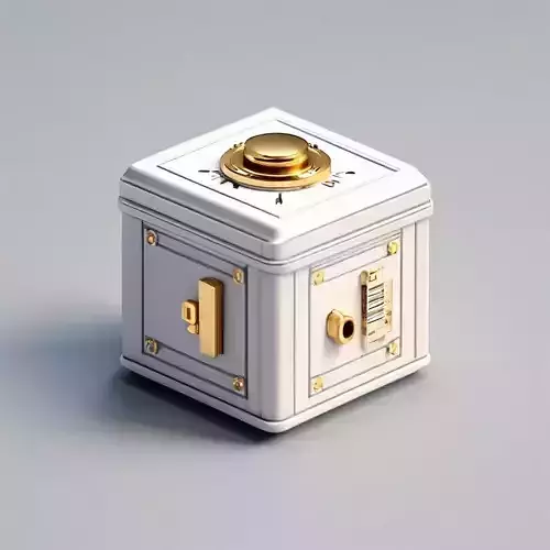 Stylized LowPoly Cube Safe Low-poly 3D model
