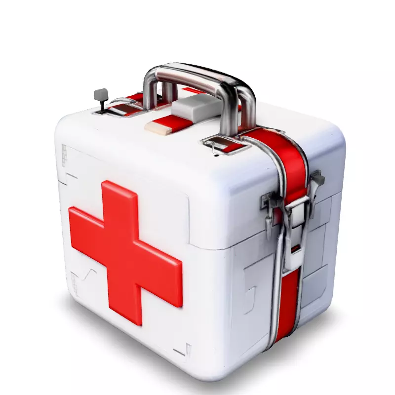 Stylized Medical Kit 3D Model Low-poly 3D model_4