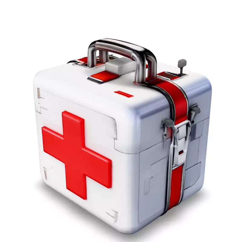 Stylized Medical Kit 3D Model Low-poly 3D model_2