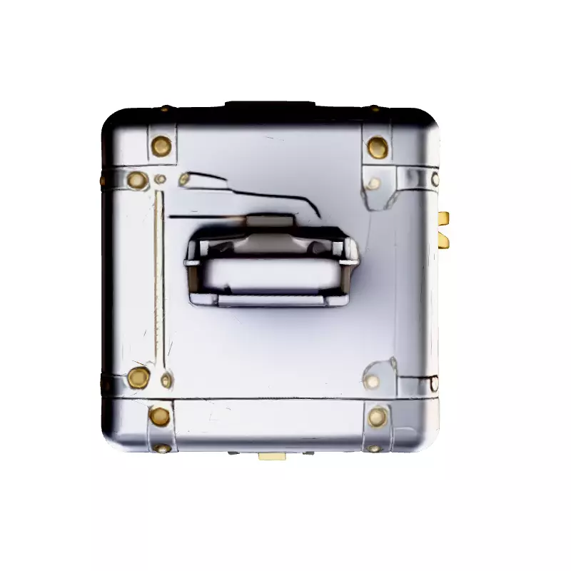 SciFi Metal Storage Box Game Asset Low-poly 3D model_7