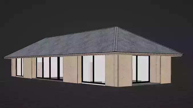 Tropical House Villa Building 3D model 6