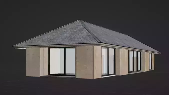 Tropical House Villa Building 3D model 2