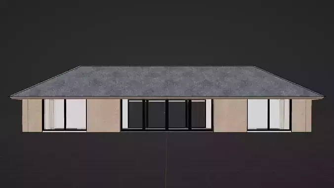 Tropical House Villa Building 3D model 4