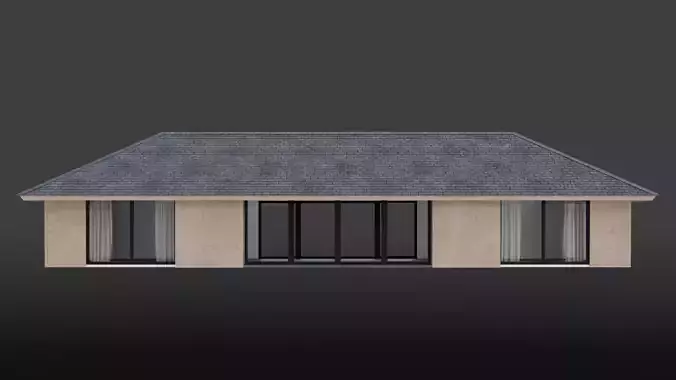 Tropical House Villa Building 3D model 3