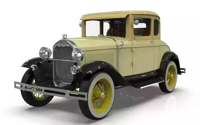 Vintage Coupe Car 1930 3D model