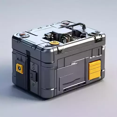 SciFi Storage Container Game Asset Low-poly 3D model