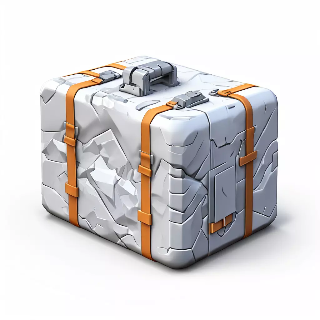Stylized Damaged Suitcase Game Asset Low-poly 3D model