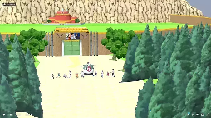 Konoha Little Shinobi Warriors Animated 3D model