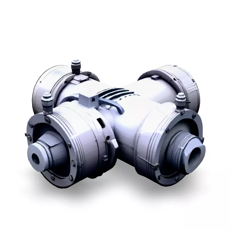 SciFi Industrial Engine Model Low-poly 3D model_5