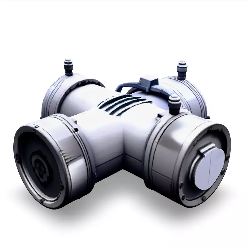 SciFi Industrial Engine Model Low-poly 3D model_1