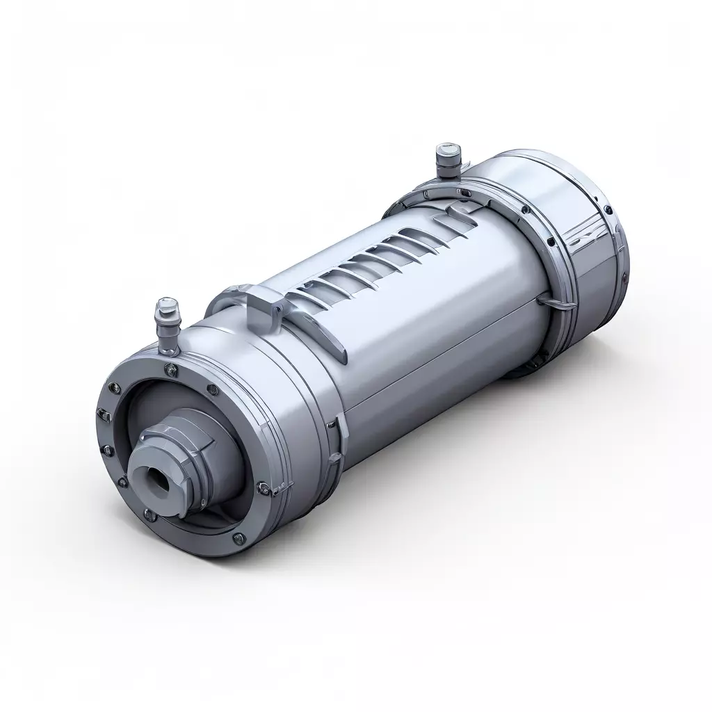 SciFi Industrial Engine Model Low-poly 3D model_0