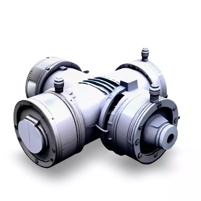 SciFi Industrial Engine Model Low-poly 3D model_4