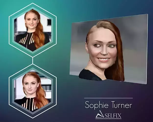 3D Photo of Sophie Turner ready for 3d print 3D print model