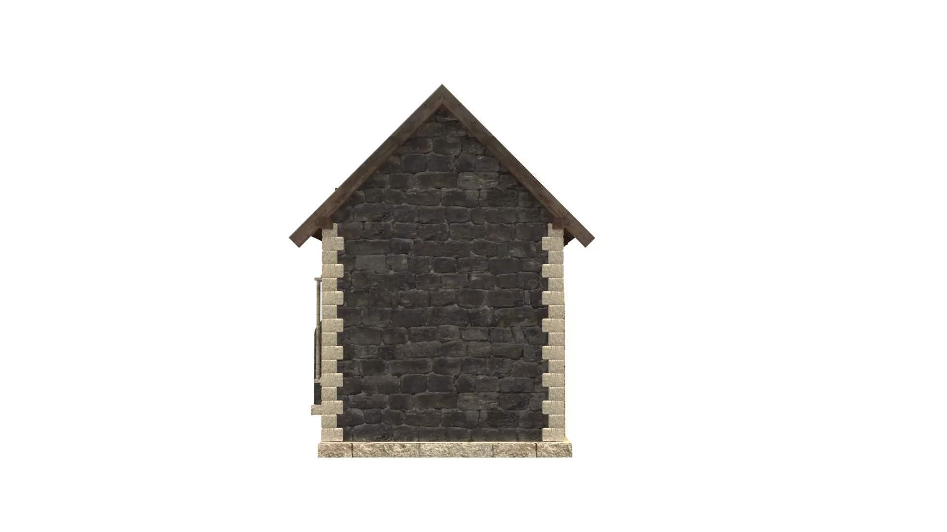 medieval house low poly city town residential house  3 3D model_7