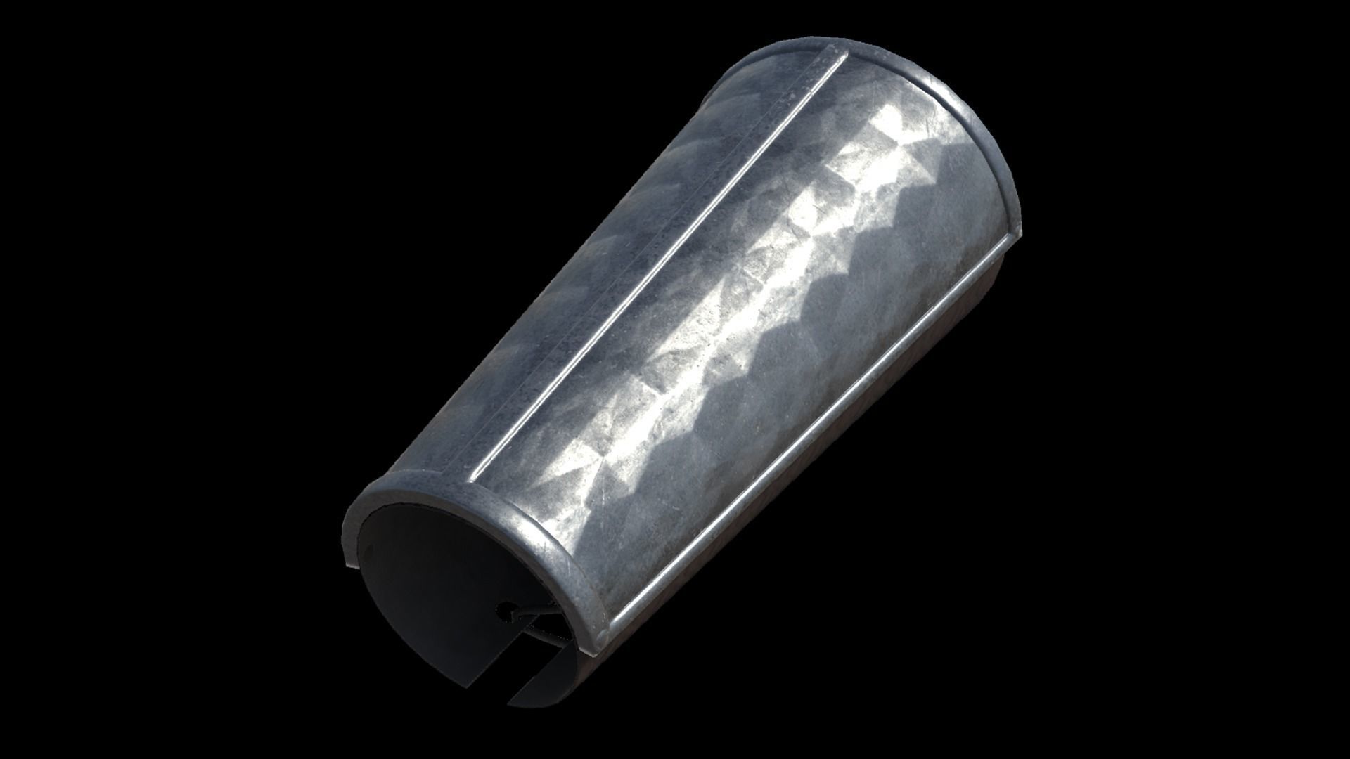 A steel oxidised bracer Free low-poly 3D model_0
