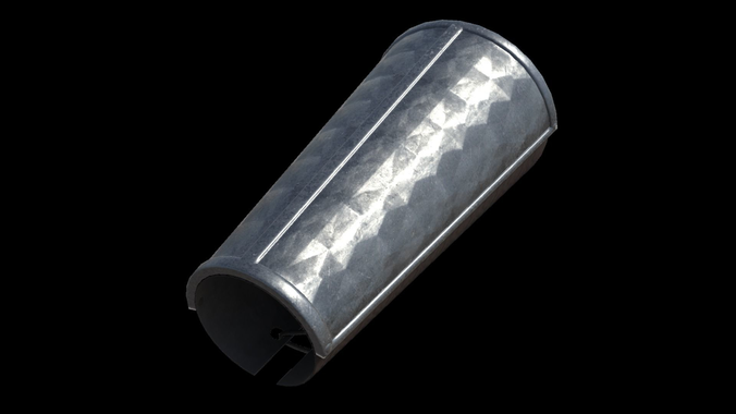 A steel oxidised bracer Free low-poly 3D model