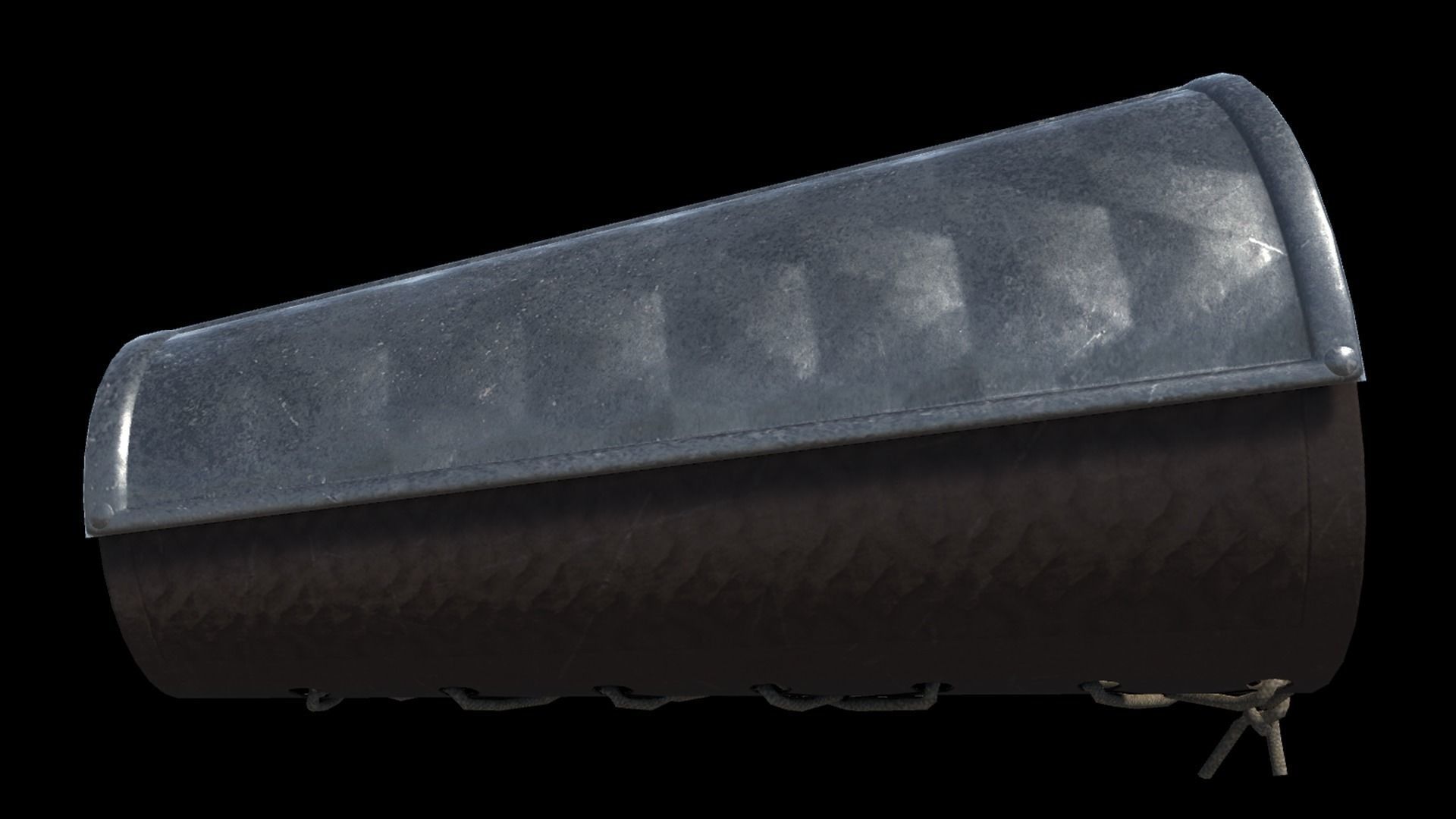 A steel oxidised bracer Free low-poly 3D model_1