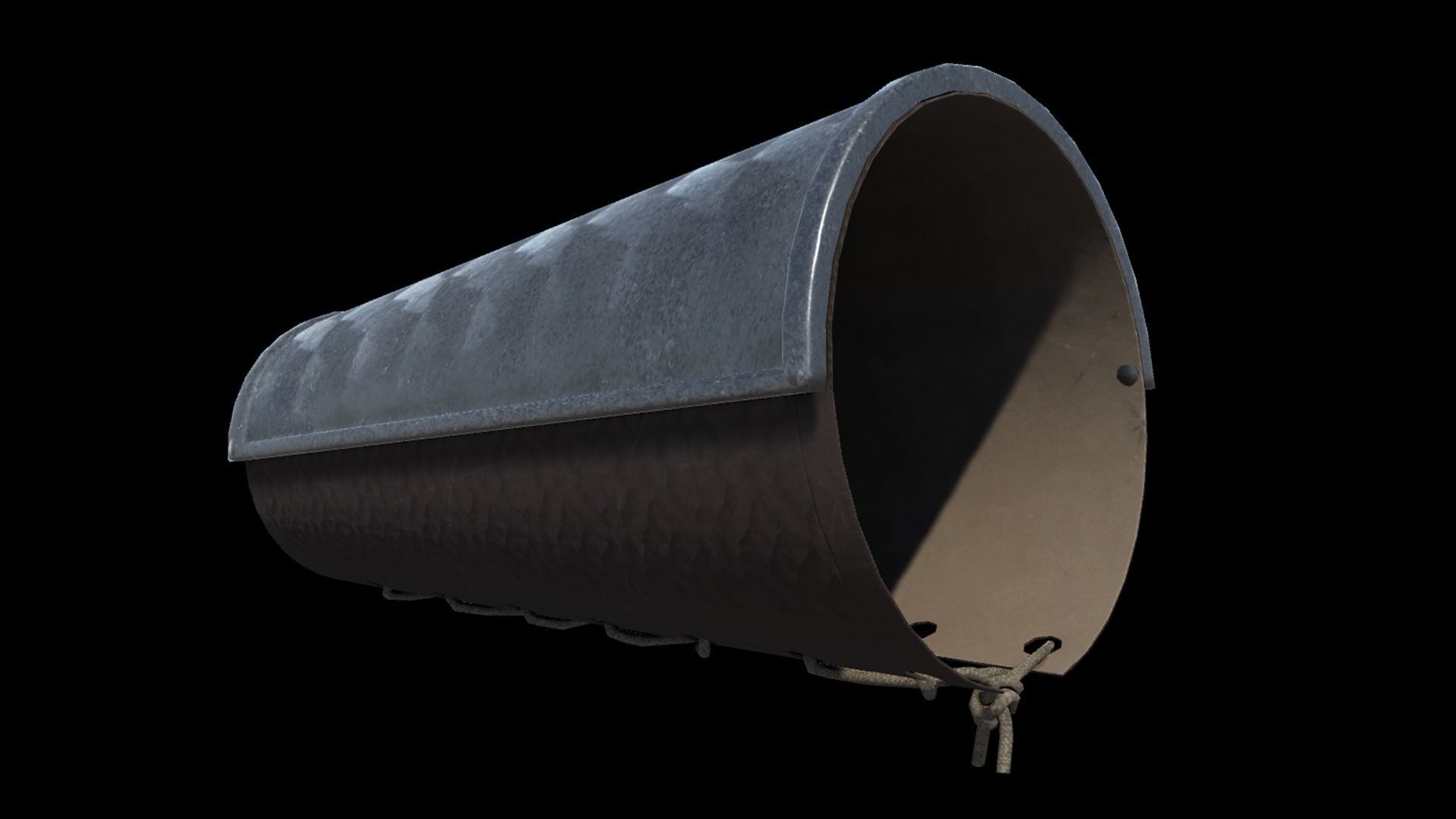 A steel oxidised bracer Free low-poly 3D model_3