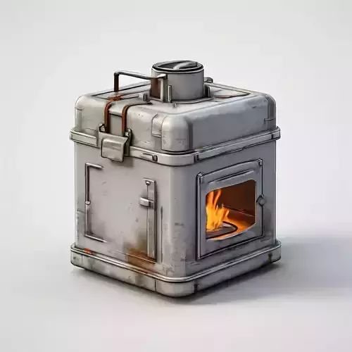 Portable Metal Stove 3D Model