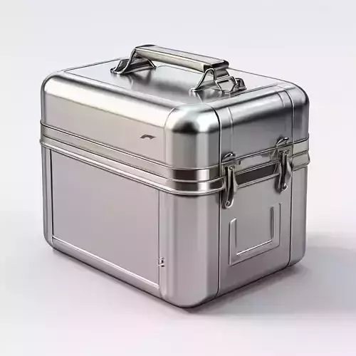 Realistic Metal Storage Case 3D Model