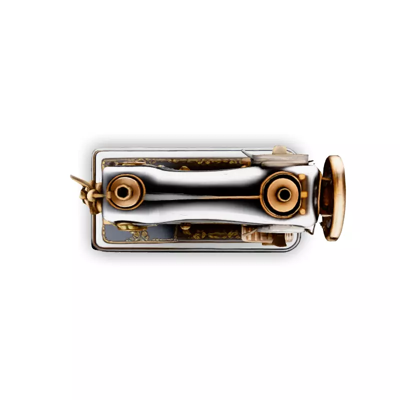 Steampunk Sewing Machine 3D Model Low-poly 3D model_7