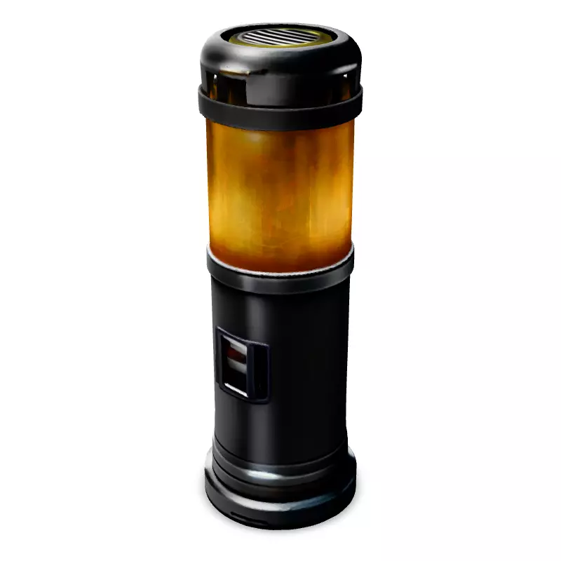 SciFi Futuristic Lamp Low-poly 3D model_5