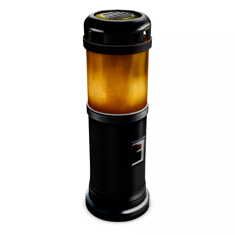 SciFi Futuristic Lamp Low-poly 3D model_2