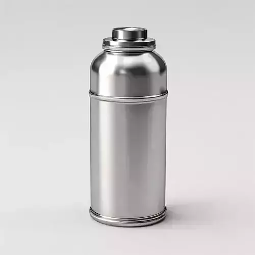 Realistic Metal Thermos Bottle 3D Model Low-poly 3D model