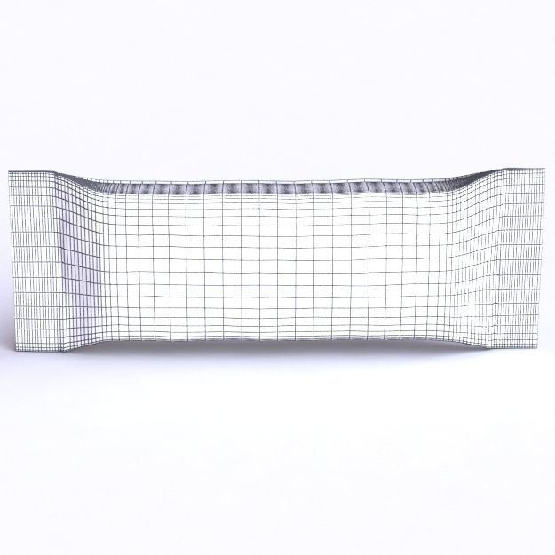 Chocolate snack bar wrapper Low-poly 3D model_5