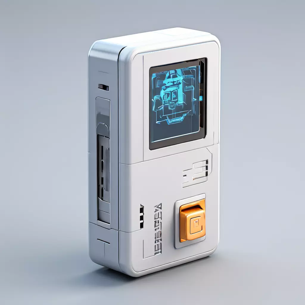 SciFi Futuristic Handheld Device Low-poly 3D model