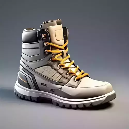 Stylish Hiking Boot 3D Model Low-poly 3D model Stylish Hiking Boot 3D Model Low-poly 3D model