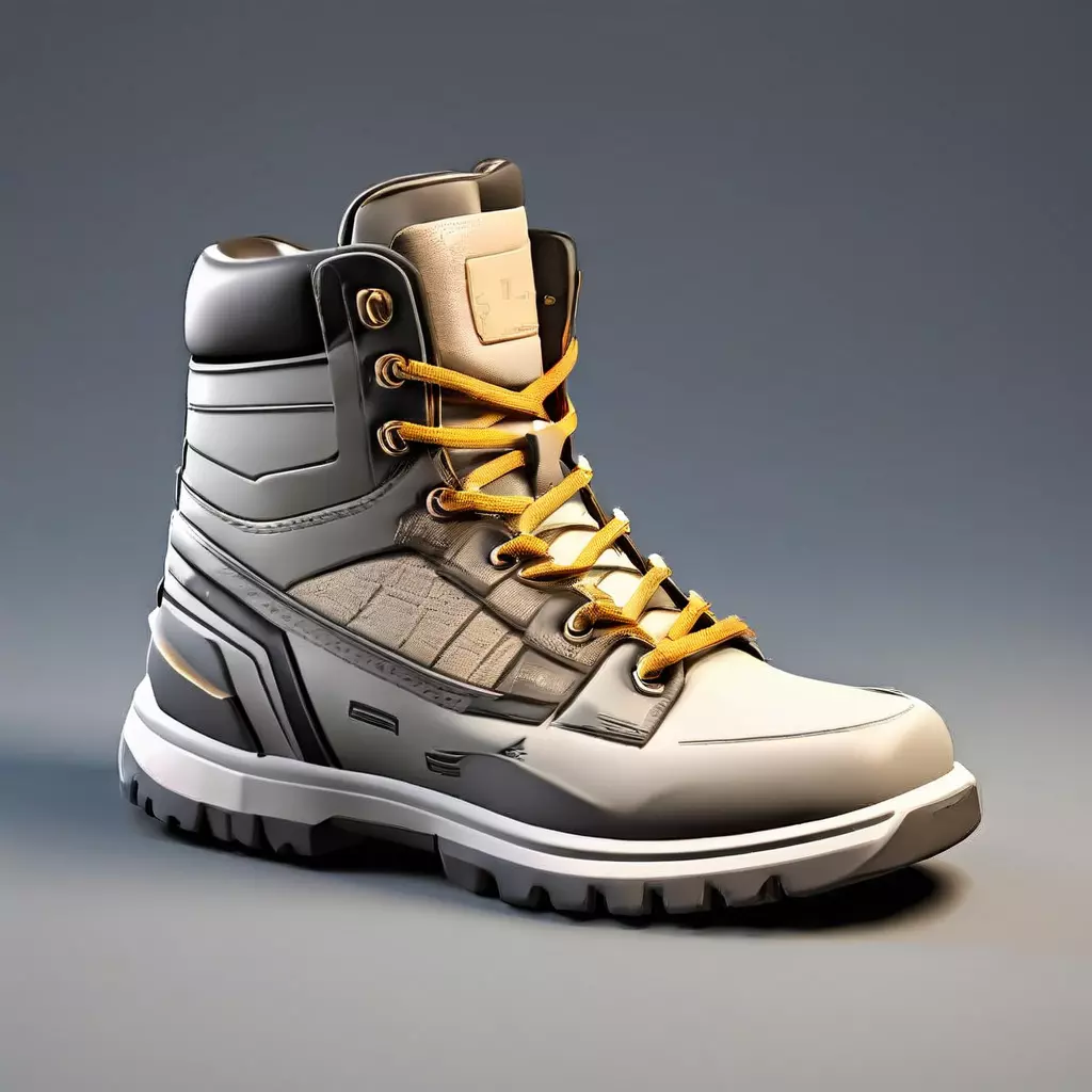 Stylish Hiking Boot 3D Model Low-poly 3D model_0