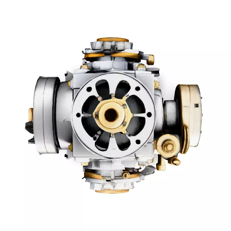 HighTech Industrial Machine Part Low-poly 3D model_7