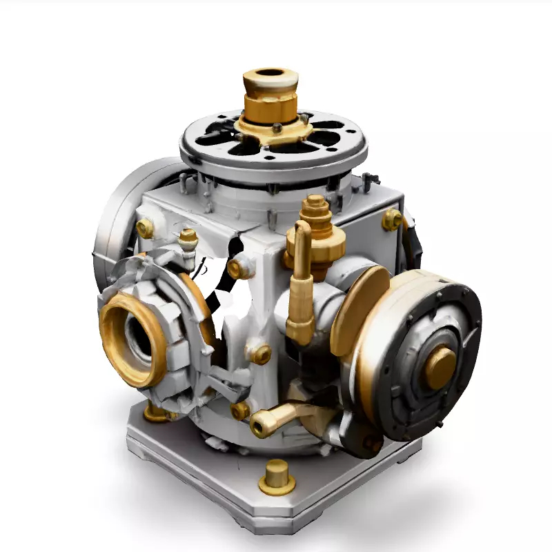 HighTech Industrial Machine Part Low-poly 3D model_1