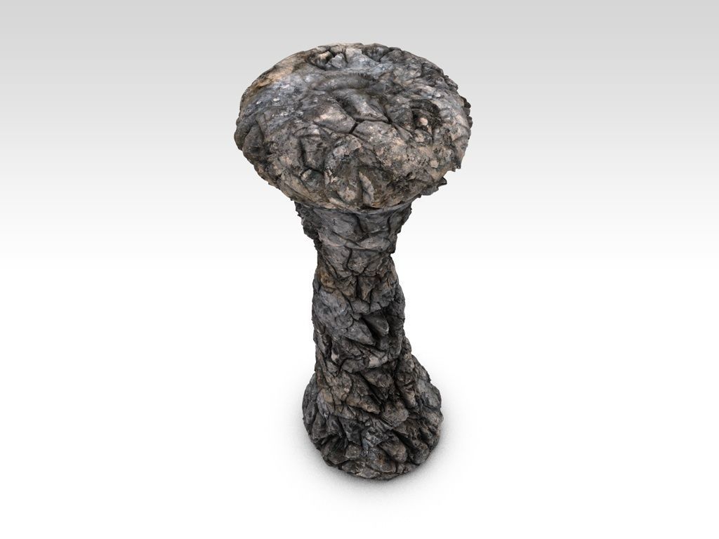 Detailed rock pillar Low-poly 3D model_2