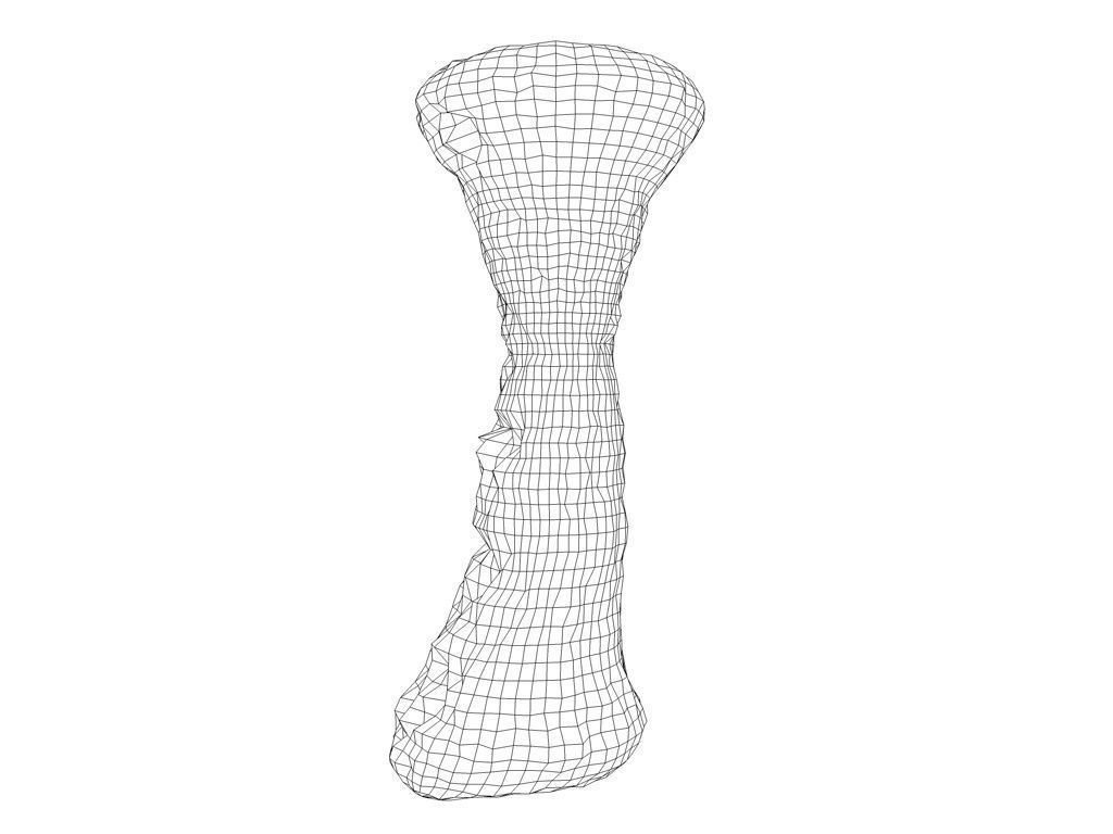 Detailed rock pillar Low-poly 3D model_4