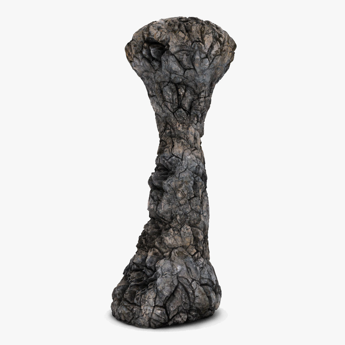 Detailed rock pillar Low-poly 3D model_1