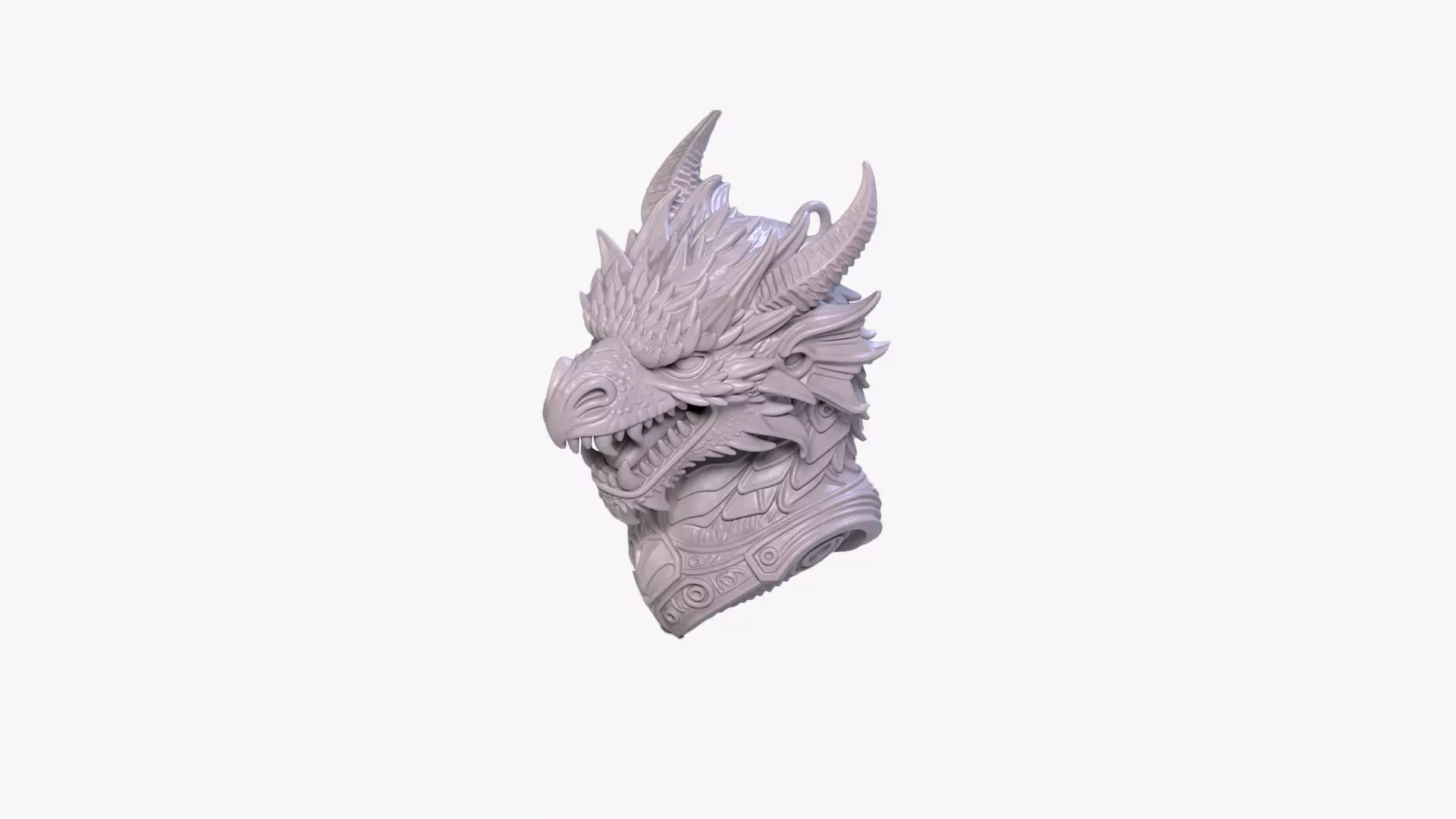 Dragon s Wrath Keychain Charm STL File 3D Printable File 3D print model