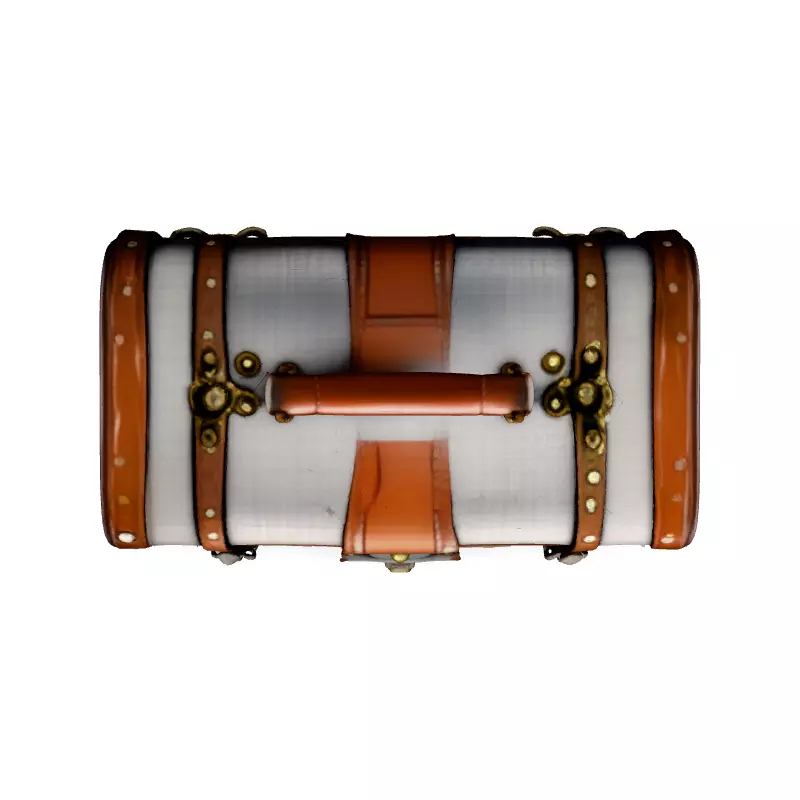 Vintage Travel Trunk 3D Model Low-poly 3D model_7
