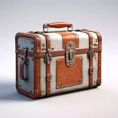 Vintage Travel Trunk 3D Model Low-poly 3D model Vintage Travel Trunk 3D Model Low-poly 3D model