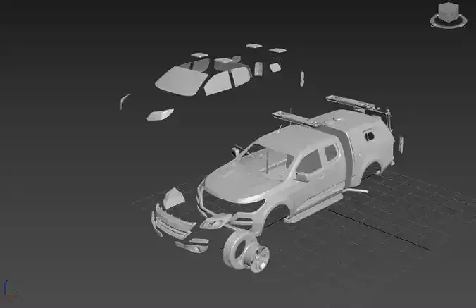 H Colorado SpaceCab Divisional Van 2018  3D print model
