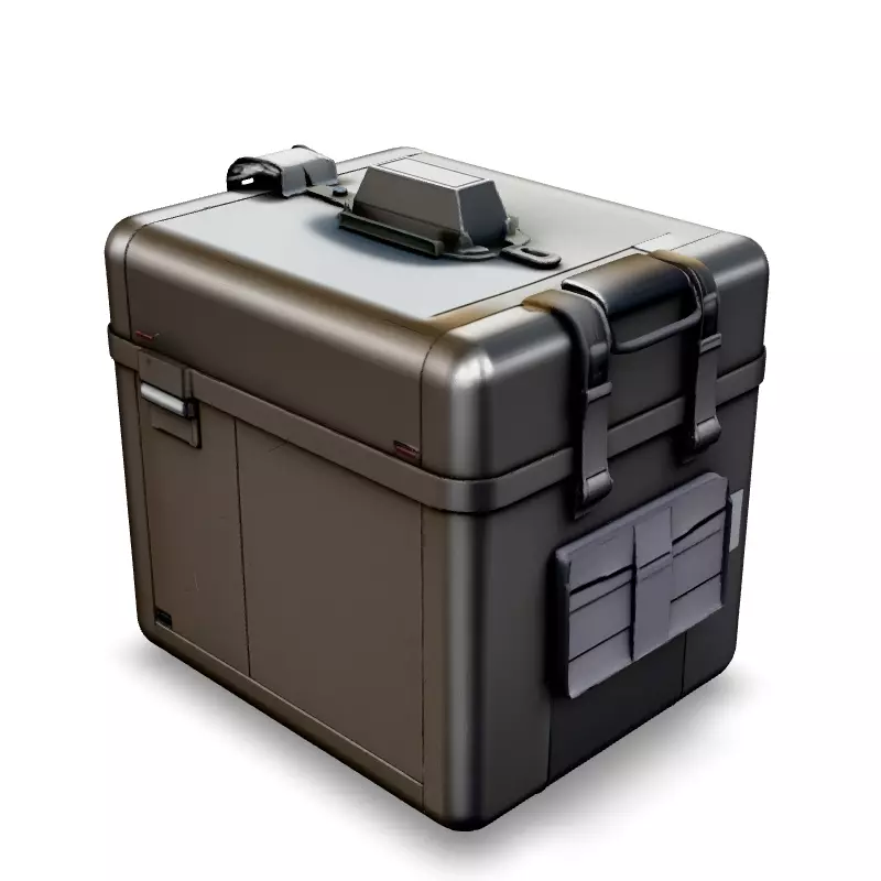 Realistic Military Storage Case Low-poly 3D model_2