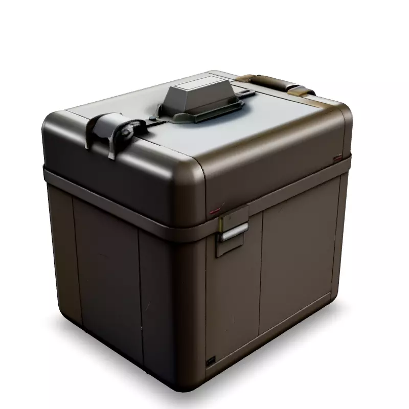 Realistic Military Storage Case Low-poly 3D model_5