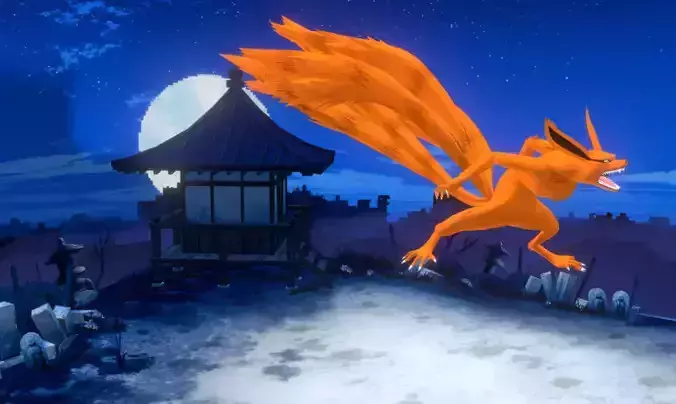 KURAMA Aerial Blast Animated  FBX