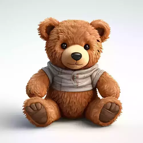 Adorable Teddy Bear 3D Model