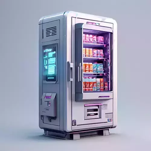 Futuristic Vending Machine 3D Model Low-poly 3D model