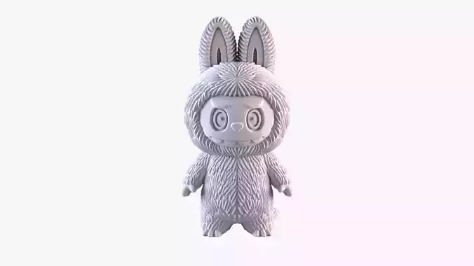 Labubu Keychain and Charm 3D Print Model Printable STL File 3D print model