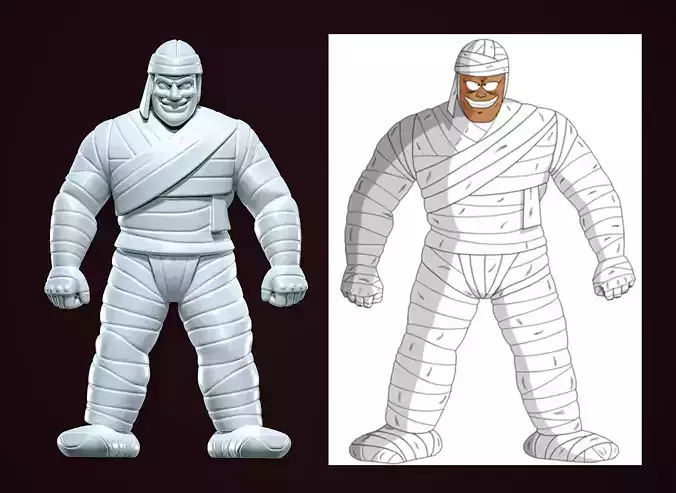 Bandages the Mummy - DRAGON BALL - Goku kid history 3D print model